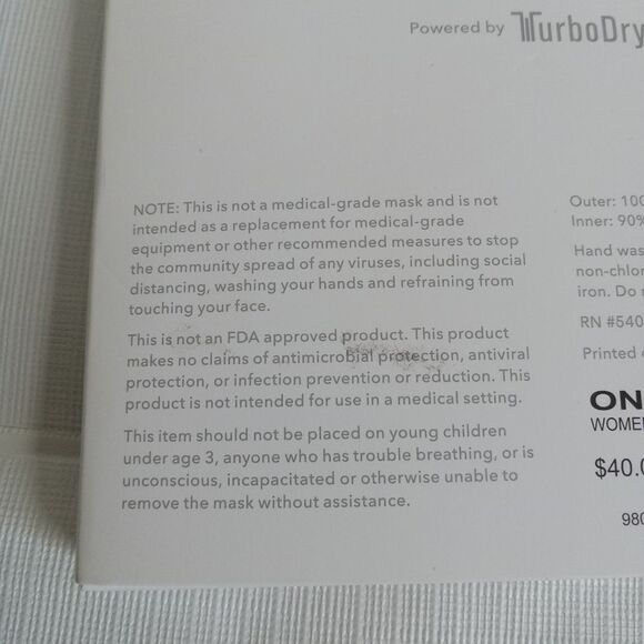 Athleta OS Pack of 2 Pink & Gray Lightweight Particle Blockin Activate Mask NIB - Picture 9 of 10